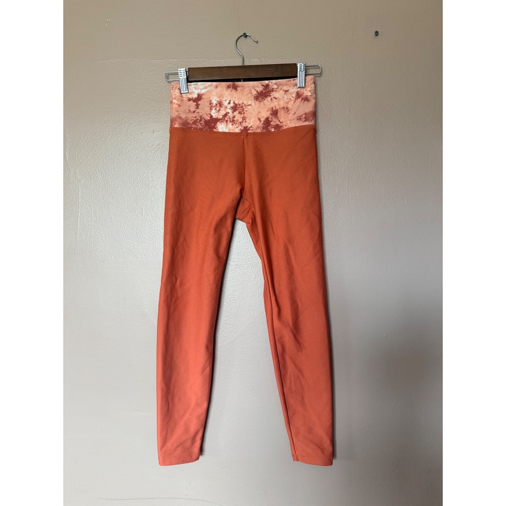 Balance Collection Small Burnt Orange Tie Dye High Waist Legging Yoga Activewear